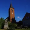 Buckautal in Brandenburg. Die dorfkirche steht unter Denkmalschutz.