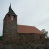 Linthe in Brandenburg. Die Dorfkirche steht unter Denkmalschutz.