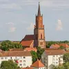 Rathenow, Brandenburg, Germany: view from the balcony of the former warehouse